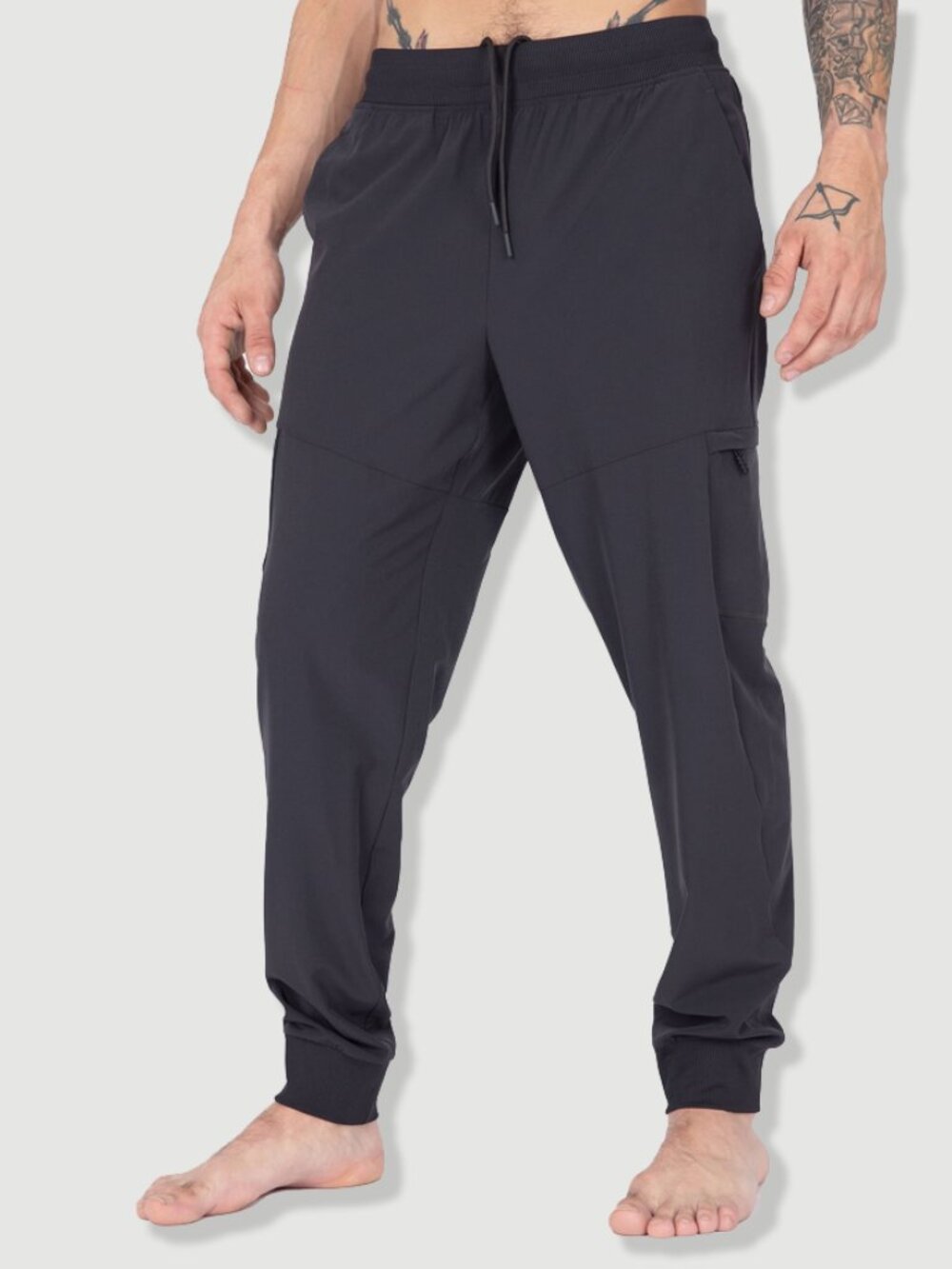 Apana Men's Jogger Pant Black Cargo Athletic Gym Workout Pant